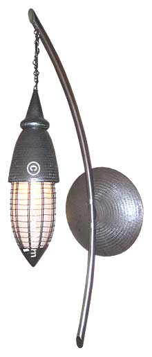 Wall mounted hanging lamp made from Copper